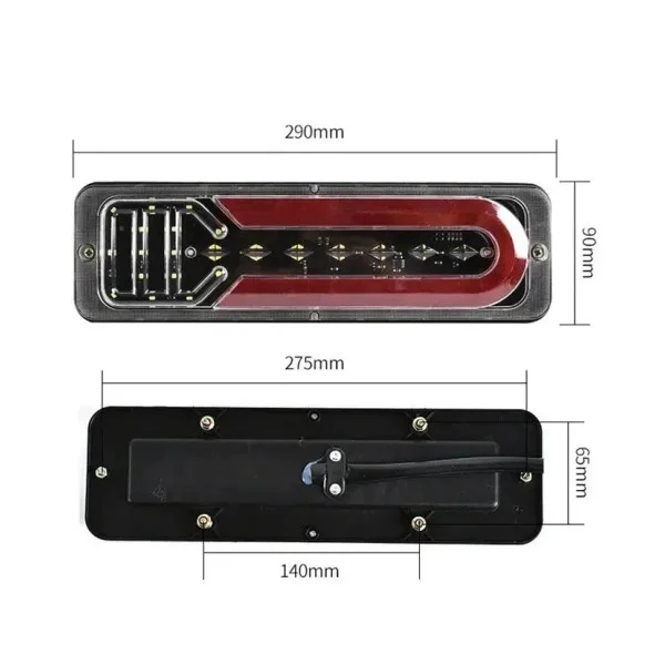 Ліхтар задній Reap lamp Wagon 30х8см LED 12V (к-т 2шт)