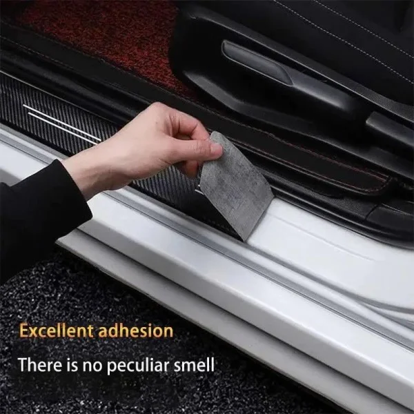 Наклейки на пороги Mitsubishi карбон - захисна плівка 4 шт