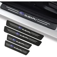 Наклейки на пороги Subaru карбон - захисна плівка 4 шт