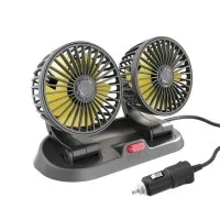 Автомобильный вентилятор 12V Leader 410F — салонный, двойной, мощный и тихий
