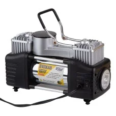 Компрессор автомобильный Вулкан 150psi 25Amp 90л клеммы шланг 7,5м с дефлятором ликстар 2 цилиндра