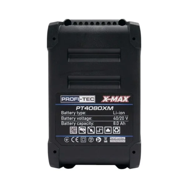 Акумуляторна батарея PROFI-TEC PT4080XM X-MAX для PCWM16040 (40 В | 20 В, 8.0 Аг)