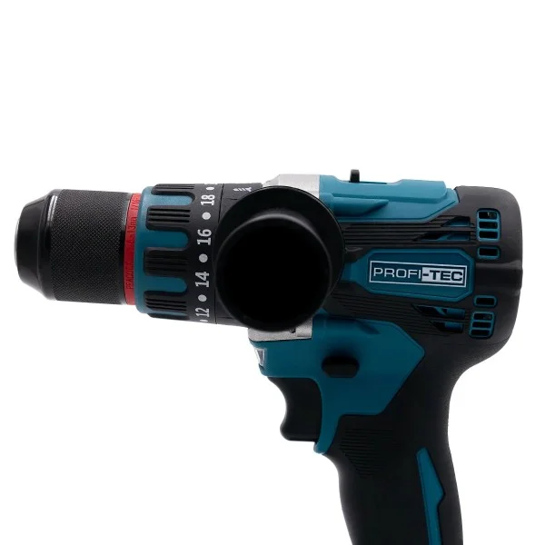 Аккумуляторная дрель-шуруповерт PROFI-TEC DHP485BL POWERLi, 2×PT2040MP (4.0 Ач), зарядное устройство ( 006269)