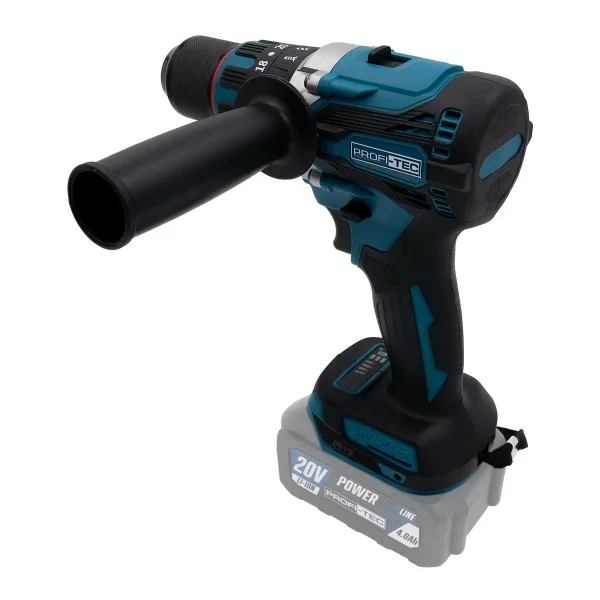 Аккумуляторная дрель-шуруповерт PROFI-TEC DHP485BL POWERLi, 2×PT2040MP (4.0 Ач), зарядное устройство ( 006269)