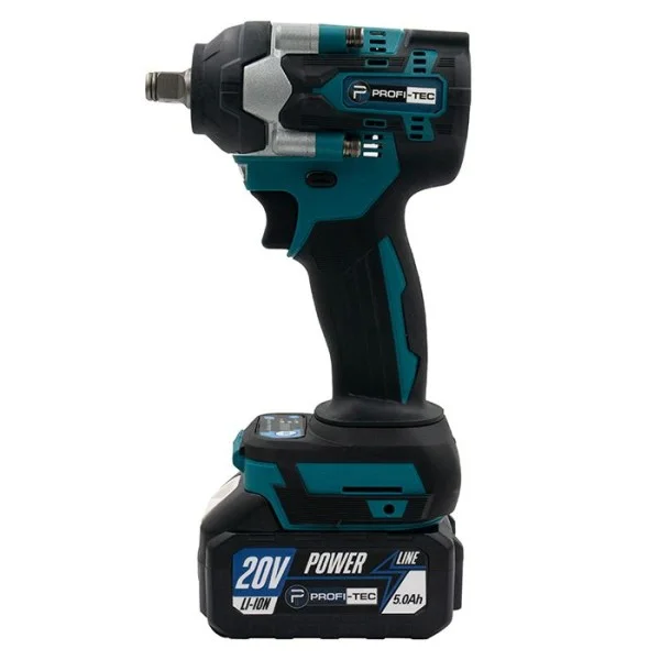 Аккумуляторный гайковерт PROFI-TEC DTW500BL POWERLine, 2×PT2040MP (4.0 Ач), зарядное устройство (006321)