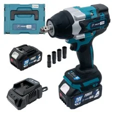 Акумуляторний гайковерт PROFI-TEC DTW800BL POWERLine , 2×PT2040MP (4.0 Аг), зарядний пристрій (006126)