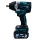 Аккумуляторный гайковерт PROFI-TEC DTW800BL POWERLine, 2×PT2040MP (4.0 Ач), зарядное устройство (006126)