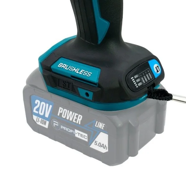 Акумуляторний імпульсний гвинтоверт PROFI-TEC PID1820BL POWERLine , без акумулятора та зарядного пристрою (006107)