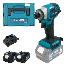 Акумуляторний імпульсний гвинтоверт PROFI-TEC PID1820BL POWERLine, 2×PT2040EP (4.0 Аг), зарядний пристрій (007047)