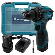 Аккумуляторный шуруповерт PROFI-TEC PCD35168BL, 2×PT1620 (2.0 Ач), зарядное устройство (006293)