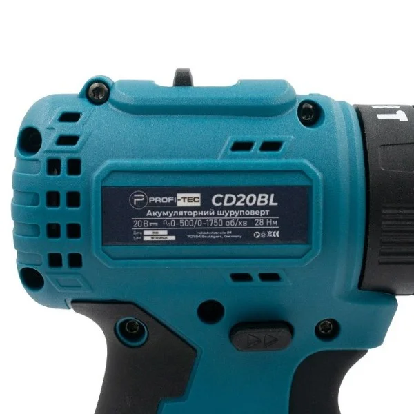 Аккумуляторный шуруповерт PROFI-TEC PCD3520BL POWERLine, 2×PT2020MP (2.0 Ач), зарядное устройство (006074)