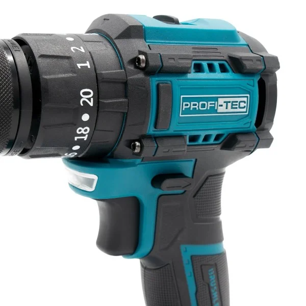 Аккумуляторный шуруповерт PROFI-TEC PCD5220 POWERLine 2×PT2020MP (2.0 Ач), зарядное устройство (006294)