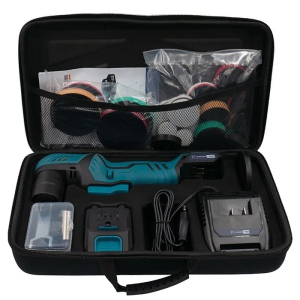 Аккумуляторная эксцентриковая полировальная машина PROFI-TEC PPM-8012SCP Set, 1×PT1225 (2.5 Ач), зарядное устройство (006070)