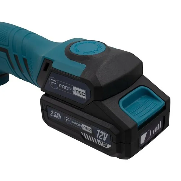 Аккумуляторная эксцентриковая полировальная машина PROFI-TEC PPM-8012SCP Set, 1×PT1225 (2.5 Ач), зарядное устройство (006070)