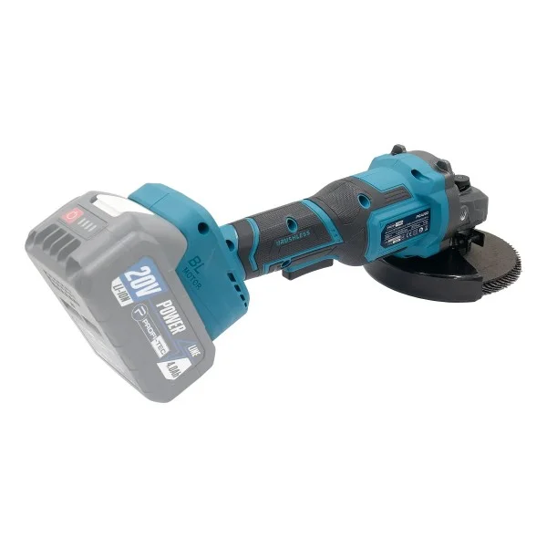Акумуляторна кутова шліфувальна машина PROFI-TEC PGA202 POWERLine, 2×PT2040MP (4.0 Аг), зарядний пристрій (006296)