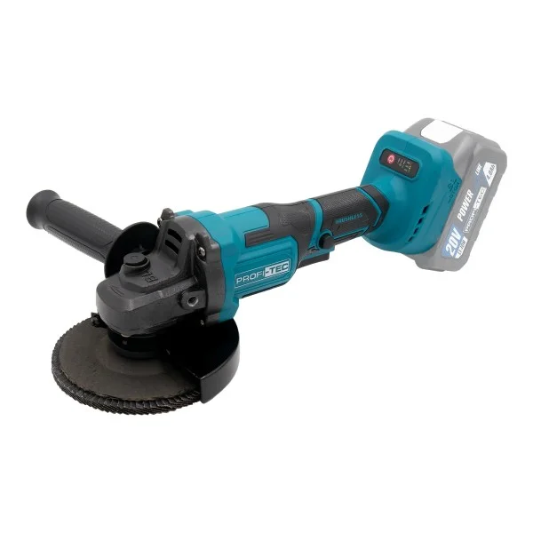 Акумуляторна кутова шліфувальна машина PROFI-TEC PGA202 POWERLine, 2×PT2040MP (4.0 Аг), зарядний пристрій (006296)