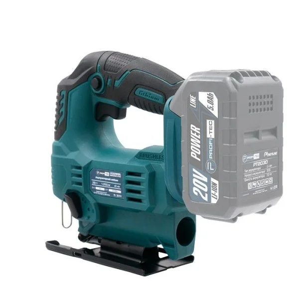 Аккумуляторный лобзик PROFI-TEC PGS2080BL POWERLine, 1×PT2040EP (4.0 Ач), зарядное устройство (007069)