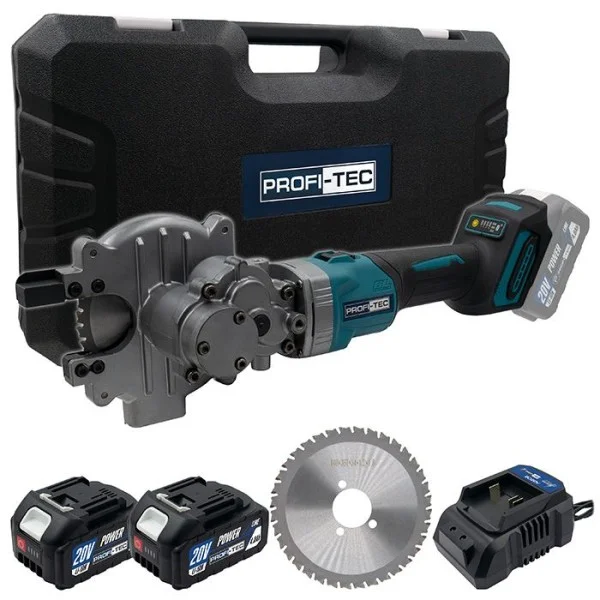 Аккумуляторный резак для арматуры PROFI-TEC PSC1120 POWERLine, 2×PT2040MP (4.0Ач), зарядное устройство (006613)