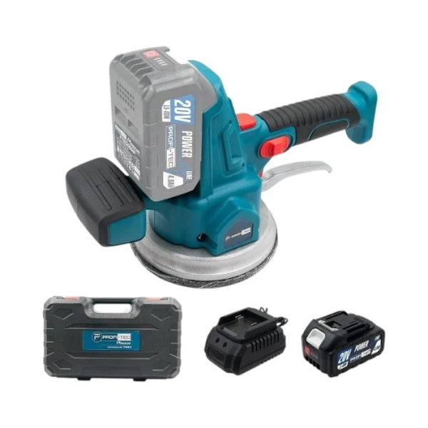 Аккумуляторная вибрационная присоска PROFI-TEC VMC-Universal 200 POWERLine (2×PT2040MP (4.0 Ач), зарядное устройство)