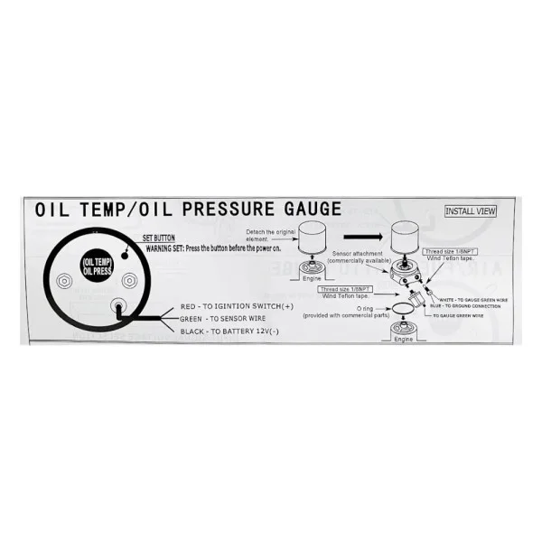 Температура масла Ket Gauge 8803 52 мм