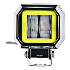 Фара рабочего света Leader F20 + Yellow DRL FLOOD 2Led x 10W (75 x 85 x 50) 12-24V/20W/6000K
