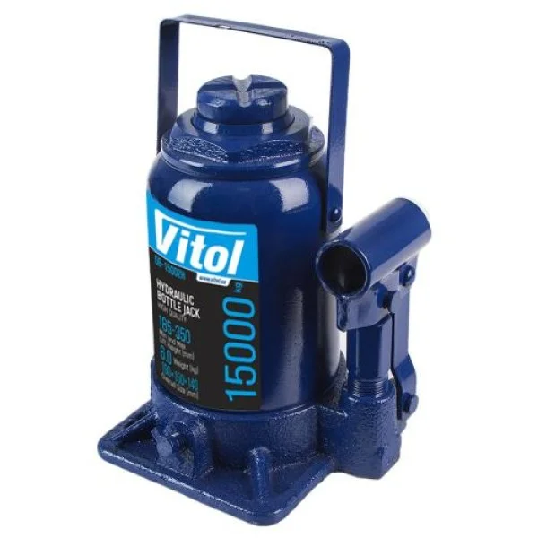 Гідравлічний телескопічний домкрат VITOL, 15Т DB-15002H/JX107S,  висота підхоплення 185 мм - 350 мм, 6 кг (DB-15002H)
