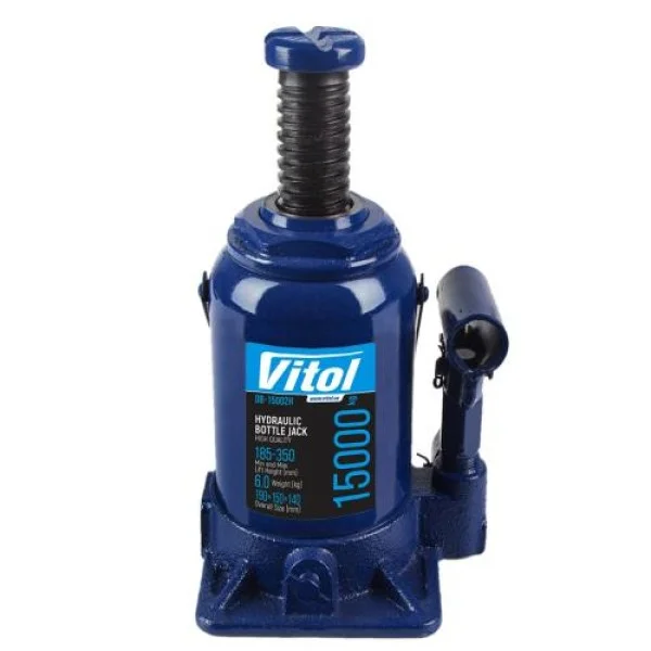 Гідравлічний телескопічний домкрат VITOL, 15Т DB-15002H/JX107S,  висота підхоплення 185 мм - 350 мм, 6 кг (DB-15002H)