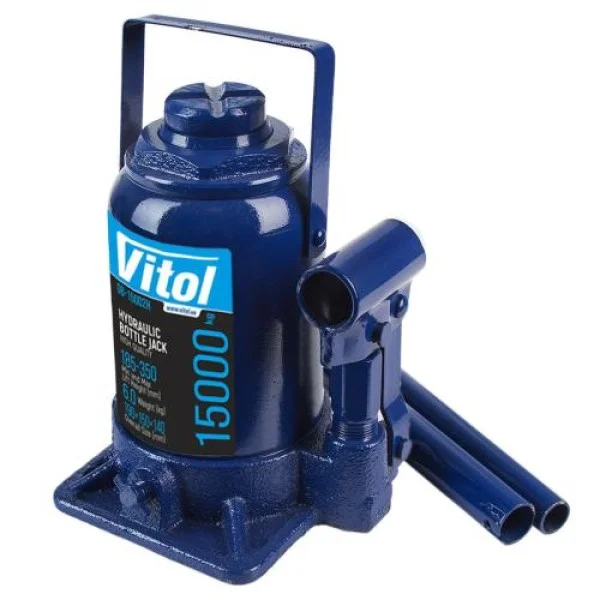 Гідравлічний телескопічний домкрат VITOL, 15Т DB-15002H/JX107S,  висота підхоплення 185 мм - 350 мм, 6 кг (DB-15002H)