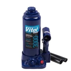 Гідравлічний телескопічний домкрат VITOL, 3Т DB-03006/T90304, висота підйому 194 мм - 372 мм, 3,8 кг (DB-03006)