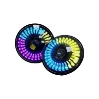 Светодиодные фары 7 дюймов Лидер C 210-RGB 80W 12-24V W-Y с динамическими габаритами RGB + поворотами 2 шт