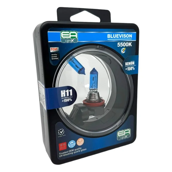 Галогенні автолампи H11 55W EA Light X 12V PGJY19-2  Bluevison