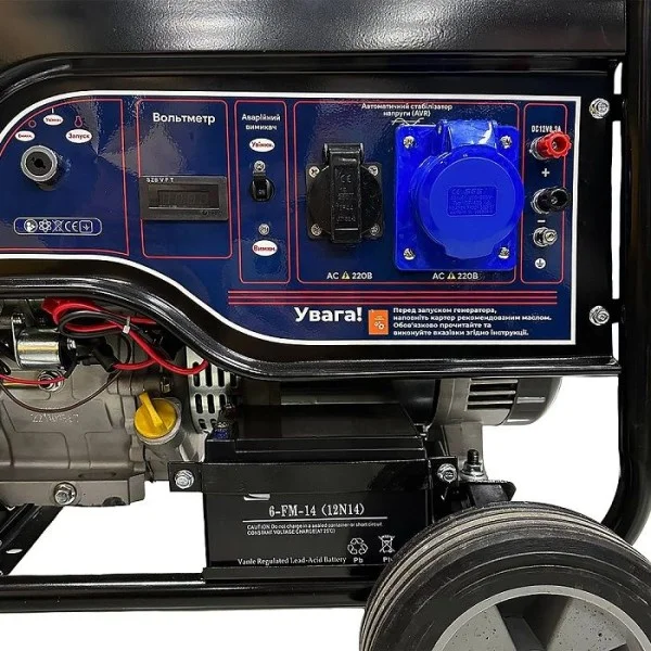 Бензиновий генератор PROFI-TEC PE-7000GE, 7,0 кВт, ручний / електростартер, чотиритактний одноциліндровий (004764)