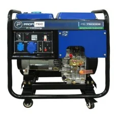 Дизельний генератор PROFI-TEC PE-7500DE (7,0-7.5 кВт, електростартер) чотиритактний одноциліндровий (006949)