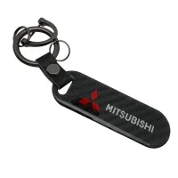 Брелок для автомобильных ключей карбоновый Mitsubishi