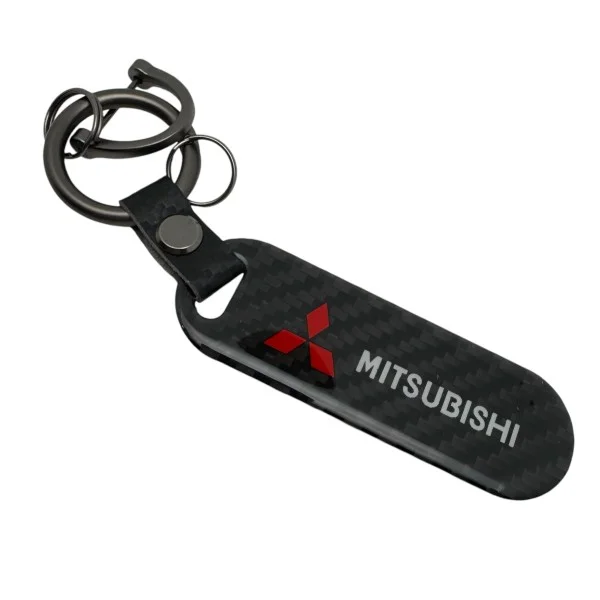 Брелок для автомобильных ключей карбоновый Mitsubishi