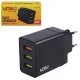 Зарядний пристрій VOIN 30W, 3 USB, QC 3.0, швидкий мережевий ЗП для авто та дому