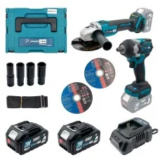 Акумуляторний набір інструментів PROFI-TEC Combo Set 2/1 POWERLine , DGA20BL, DTW500BL,  (2×PT2040MP (4.0 Аг), зарядний пристрій (006264)
