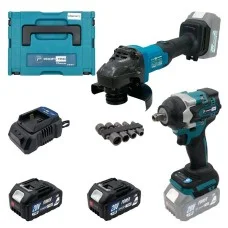 Акумуляторний набір інструментів PROFI-TEC Combo Set 4/4 POWERLine, DGA201BL, DTW500BL, (2×PT2040MP (4.0 Аг), зарядний пристрій (007006)