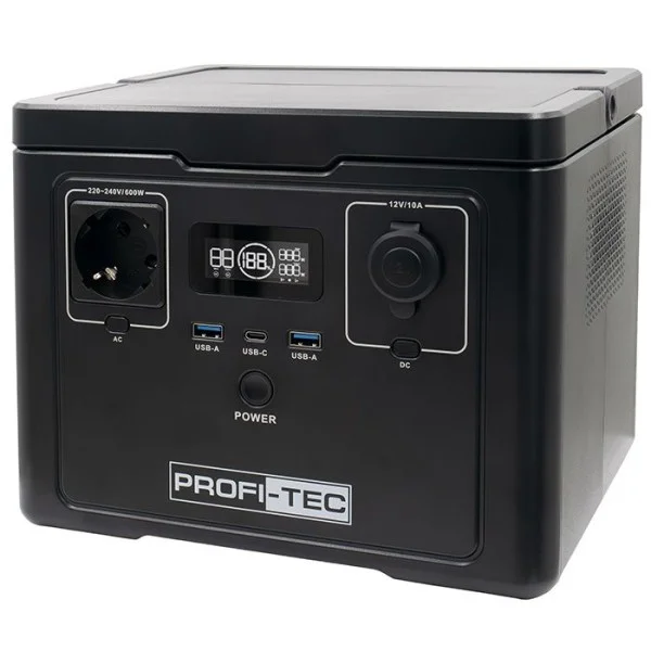 Портативная зарядная станция PROFI-TEC PPS600 LiFePO₄, 600 Вт, батарея 512 Втч (006852)