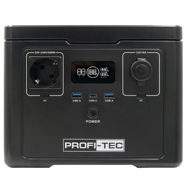 Портативная зарядная станция PROFI-TEC PPS600 LiFePO₄, 600 Вт, батарея 512 Втч (006852)