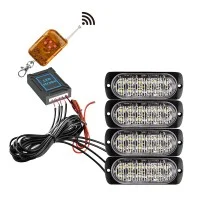 Стробоскоп 12 LED червоно-синій із пультом 4 шт