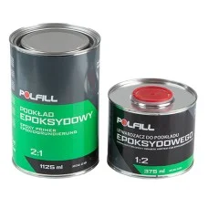 Ґрунт епоксидний Polfill 2:1 "мокрий по мокрому" 0,750 л + затверджувач 375 мл, сірий(43226+43239)